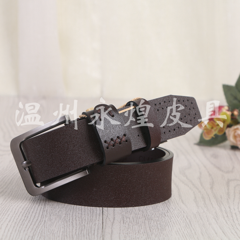 Men's belt, Korean-style trendy wide belt, needle-buckle casual belt Specification image