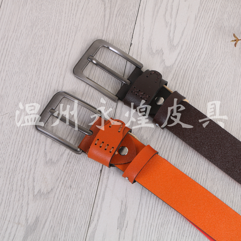 Men's belt, Korean-style trendy wide belt, needle-buckle casual belt