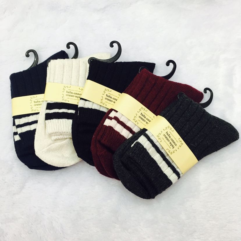 Warm socks, wool socks, Taobao bestsellers, double-needle double-loop wool socks, winter thickened men's and women's socks, rabbit fur socks, boot socks