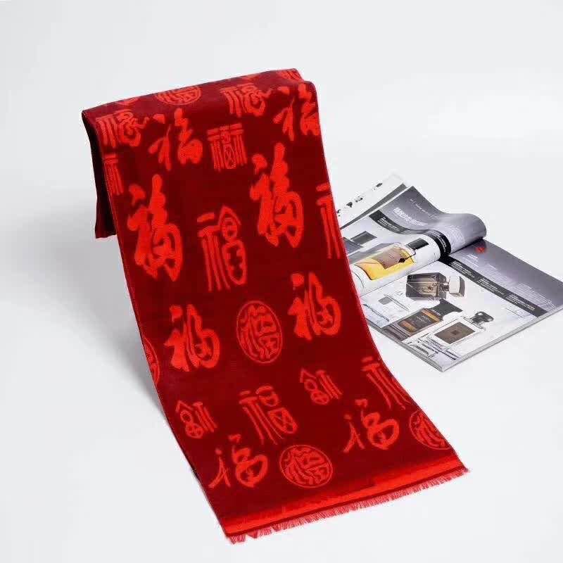 30*180 artificial cotton "Red Start" artificial cotton scarf for winter details Picture