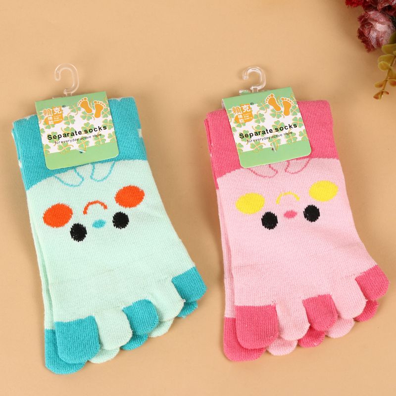Hyatt Rabbit 2017 New Winter Comfortable Warm Five-Finger Socks, Cotton Socks, Cute Cartoon Women's Socks Specification drawing