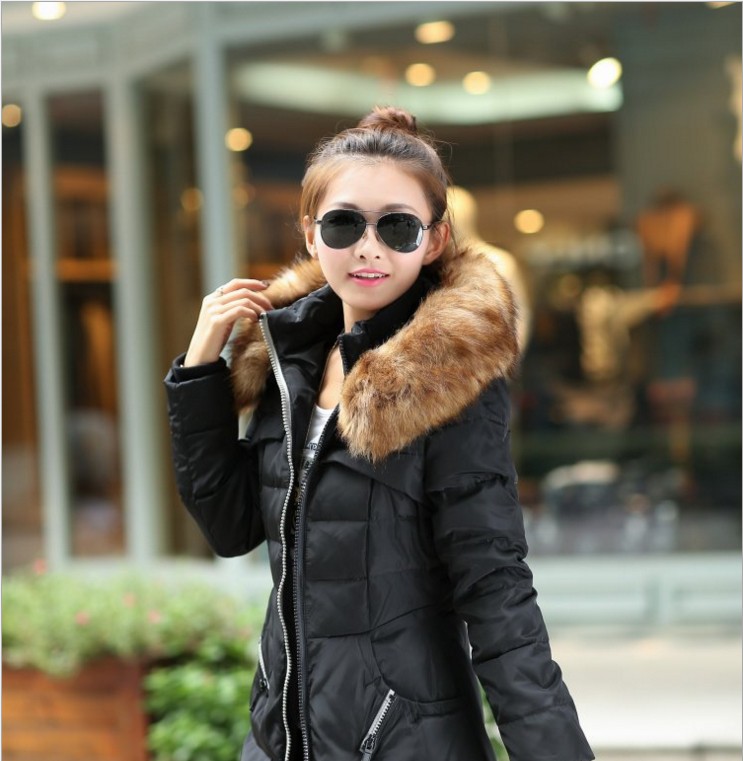 Women's mid-length, fitted cotton-padded jacket, plus-size cotton-padded jacket, winter women's coat, a bestseller in foreign trade Specification image