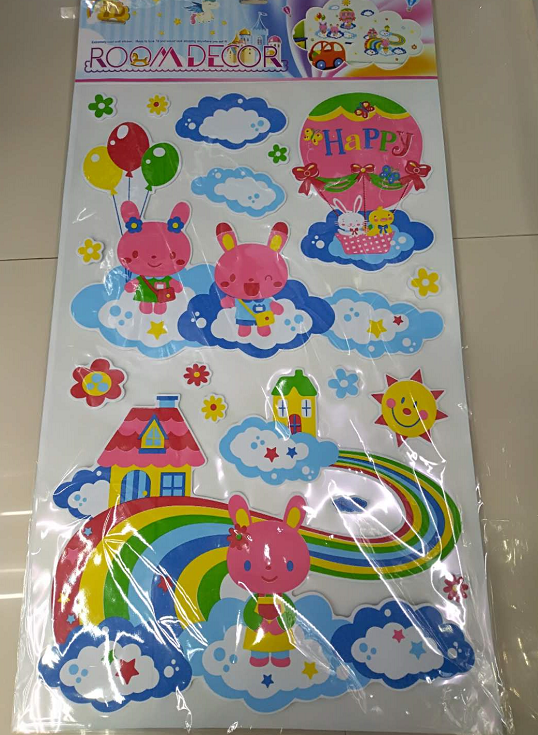 FDC儿童客厅贴纸 幼儿园装饰贴 EVA材质卧室贴纸细节图