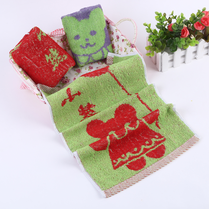 Factory direct sales of cartoon rabbit pure cotton embroidered small towels and face towels