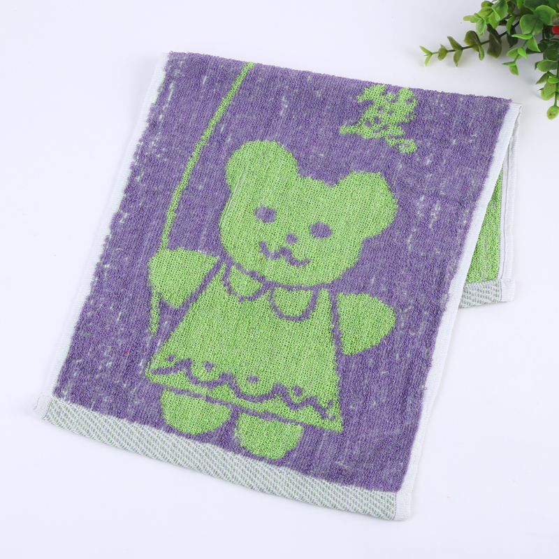Factory direct sales of cartoon rabbit pure cotton embroidered small towels and face towels details Picture