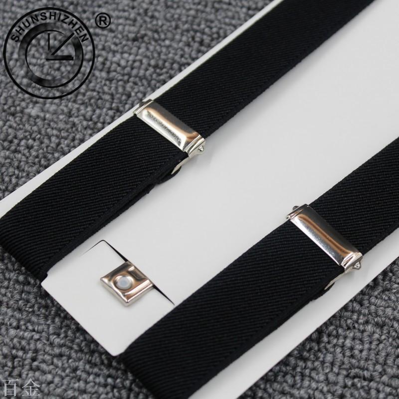 Marca de moda en el sentido de las agujas del reloj monocromo unisex arnés alta estiramiento tres clips arnés elástico sling fabricantes Specification image