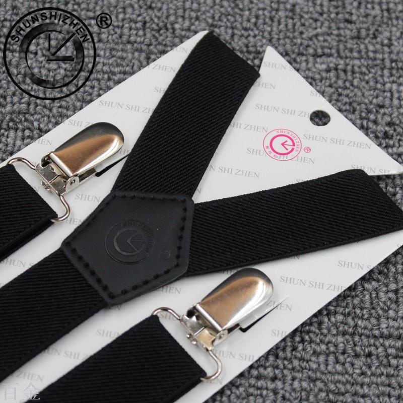Marca de moda en el sentido de las agujas del reloj monocromo unisex arnés alta estiramiento tres clips arnés elástico sling fabricantes details Picture
