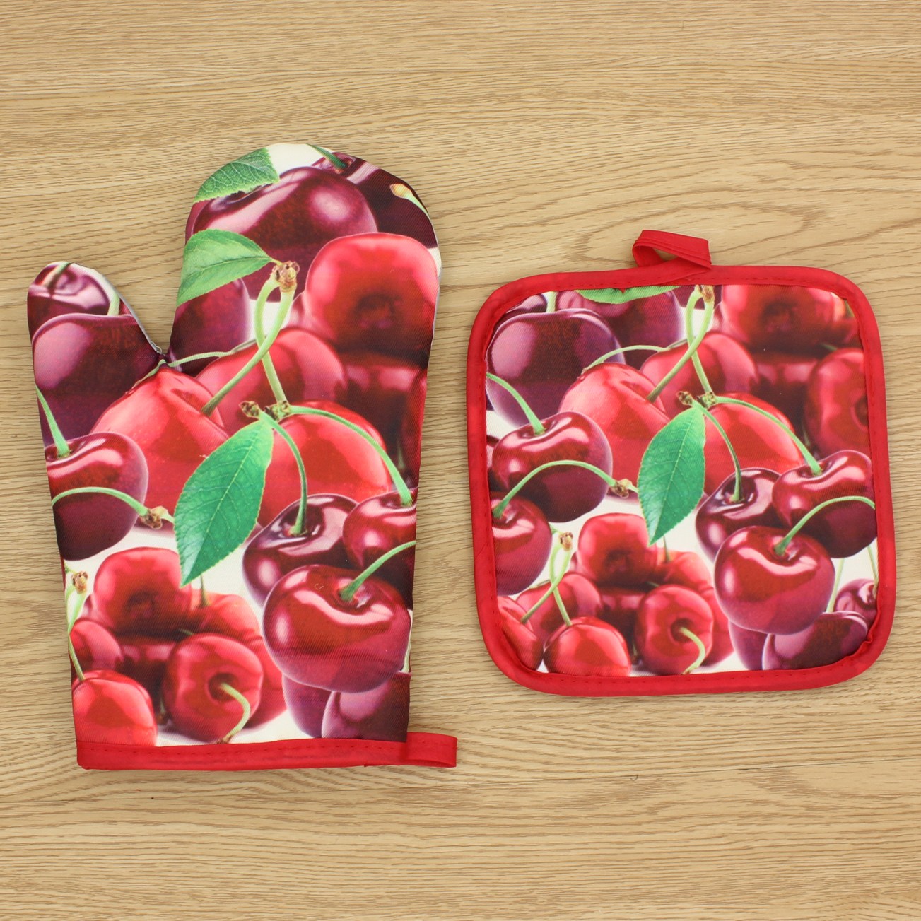 Fruit flower microwave oven gloves Heat shield digital printed thick heat shield