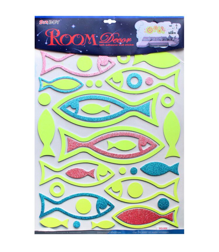 Glow-in-the-dark gold powder EVA series wall stickers 3D stereoscopic glow-in-the-dark stickers thumbnail