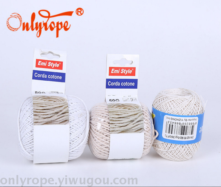 厂家直销多规格本色棉线球 扎棕线 手工DIY