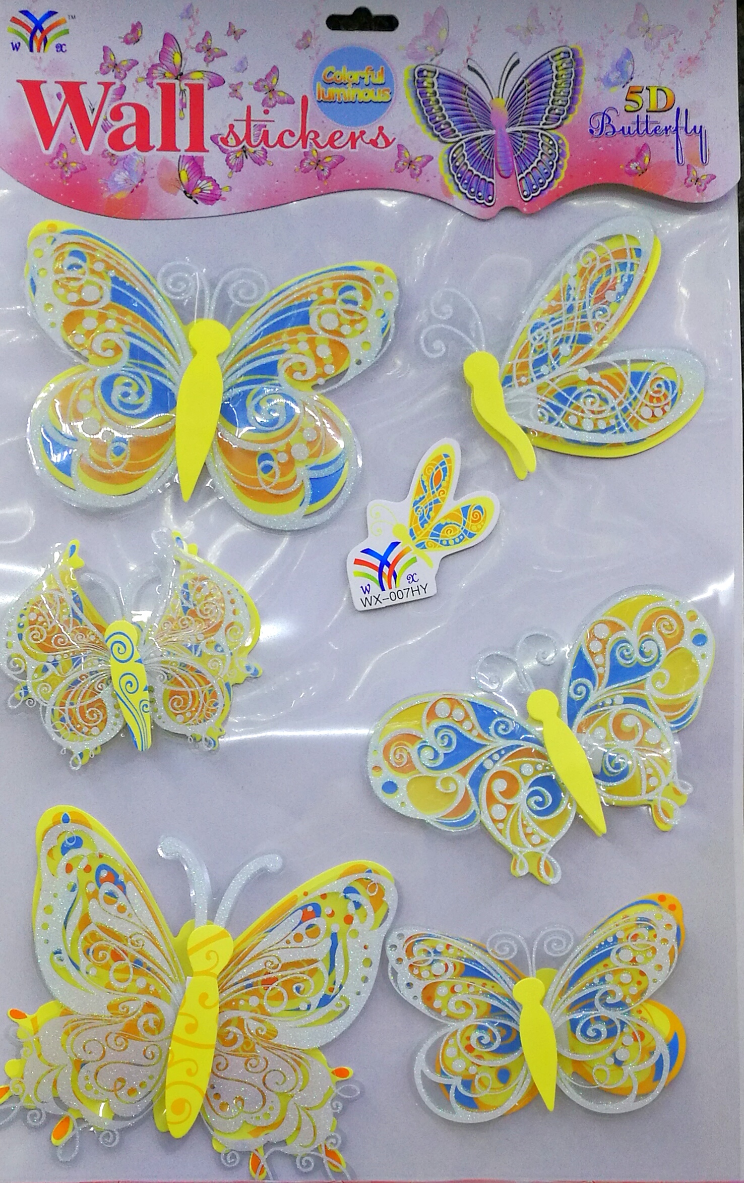 3D stereoscopic wall stickers 3D stereoscopic painting butterflies stick interior decoration stickers