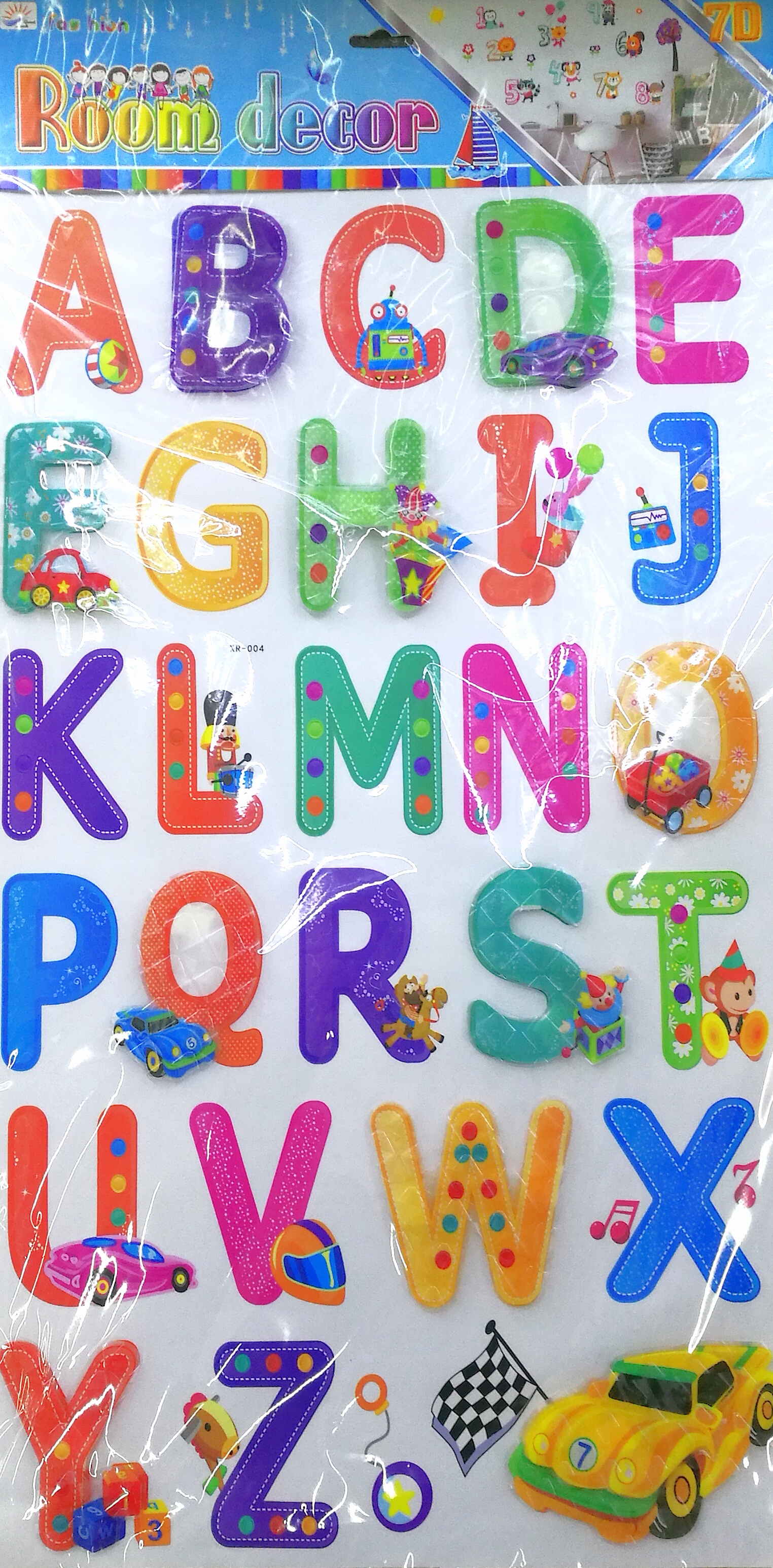 3D stereoscopic wall stickers digital letters stickers 5D wall stickers