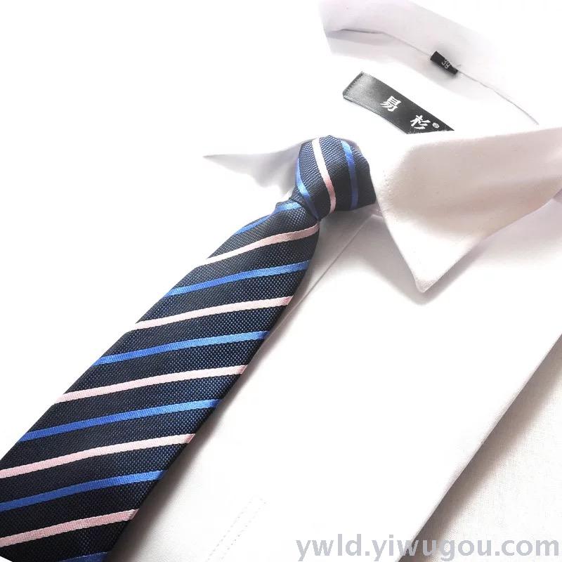 Men's professional tie 8CM with zipper, lazy tie, easy-pull tie, work uniform shirt Application Scenario