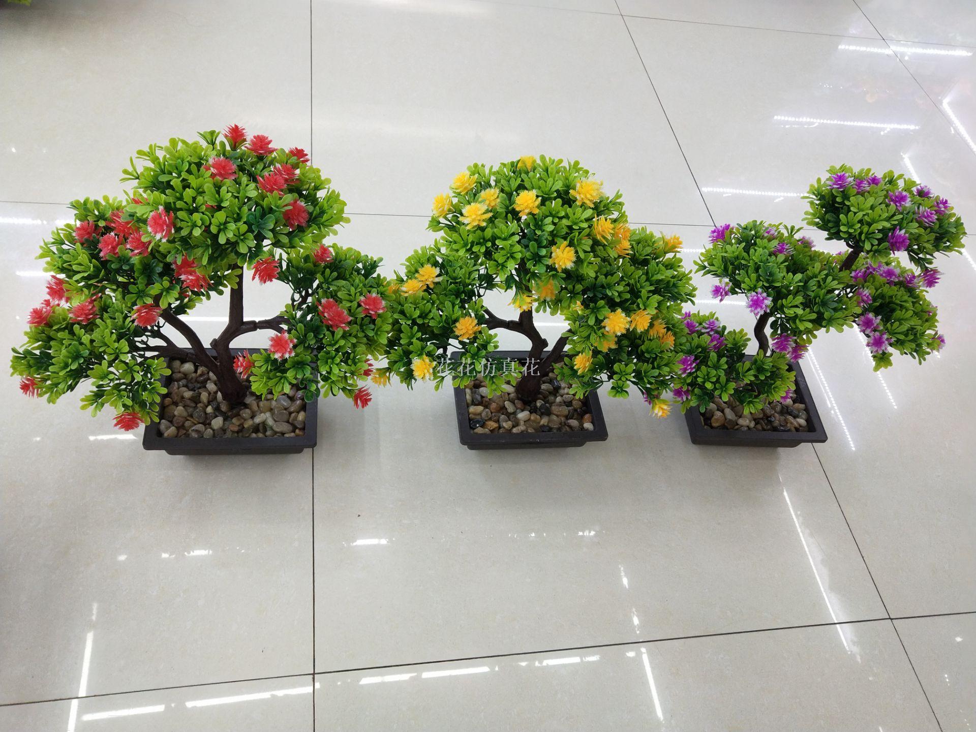 Simulation tree fake bonsai welcome pine flower ornaments decoration