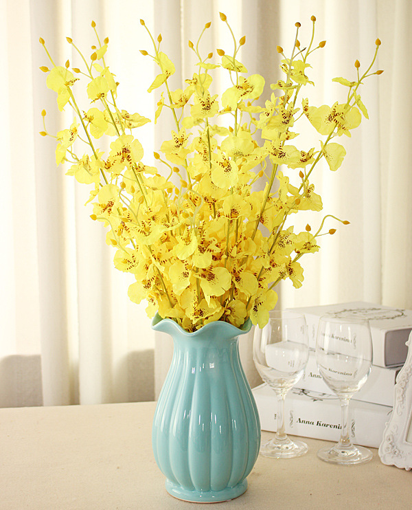 Dancing orchid, artificial flower bouquets, plastic flowers, artificial flower sets, interior decorative flowers, dried flowers, living room ornaments, floral art