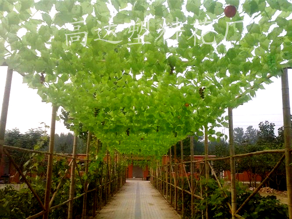 Wholesale of 3-meter-long simulated flat-row grape leaf vines, single grape leaf air conditioning water pipe flower vines