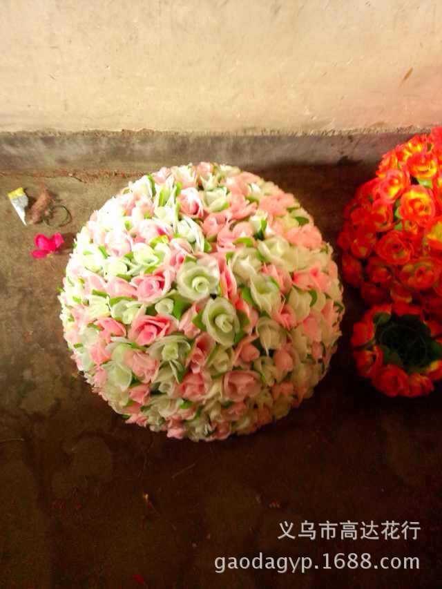 Simulated mixed-color wedding flower balls, plastic rose balls, simulated rose flower wedding flower balls Specification image