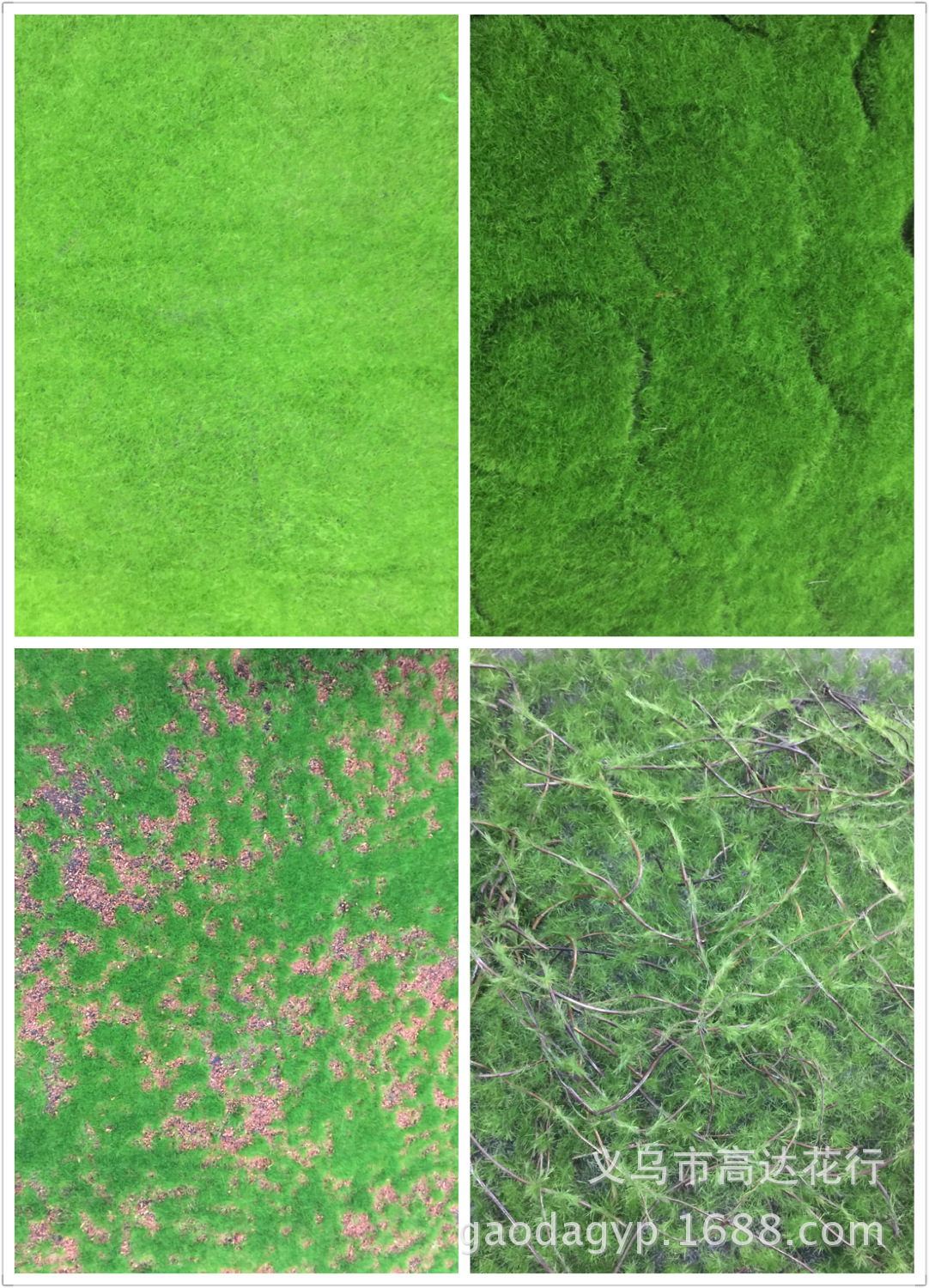 Artificial plant wall, moss skin, plant wall, grass decoration, indoor window display decoration, DIY trendy decoration, lawn details Picture