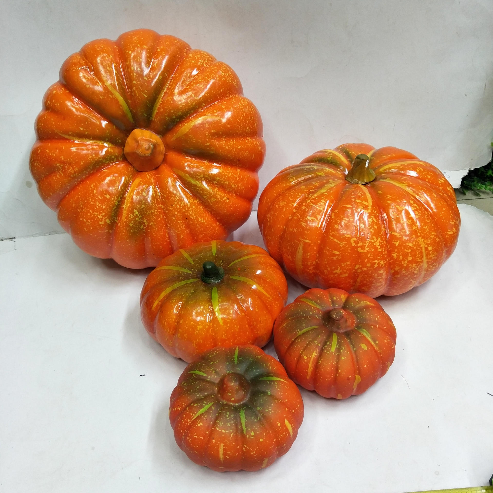 Wholesale supply factory direct sales of simulated fruits: pumpkin, Hami melon, apple, peach, pear, lemon, orange, pomegranate details Picture