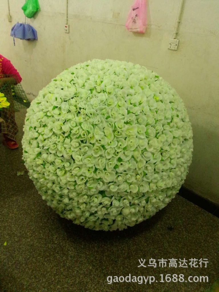 Simulation flower ball 1 m rose manufacturer wholesale wedding flower ball conference decoration fake flower ball plastic flowers