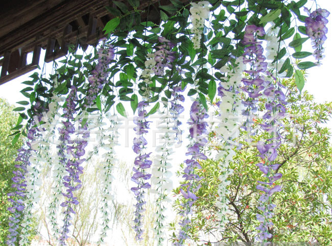 Lengthen imitate wisteria flower imitate bean flower branch imitate wisteria leaf wedding road lead flower to decorate cane flower