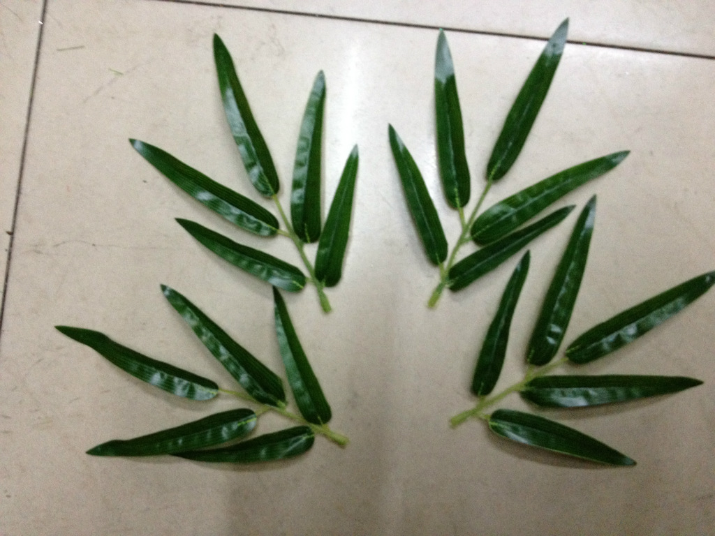 Simulation hand feel conjoined bamboo leaves fake bamboo leaves garden leaves simulation bamboo simulation rubber bamboo leaves thumbnail