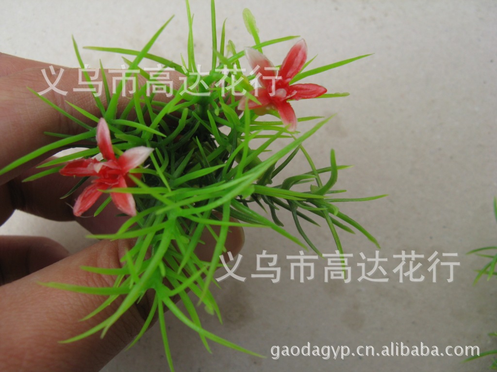 Plastic lawn, little star, little purple flower, water plant, plastic water plant, artificial money lawn, eucalyptus lawn Specification image