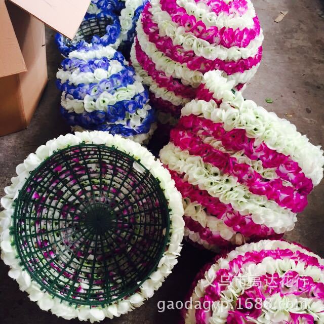 Wholesale of artificial flower balls, fake rose balls, wedding props, flower balls, hanging decorations and starry sky flower balls