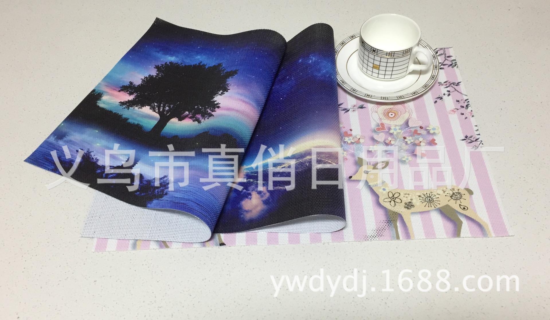 星空系列特斯林餐垫 pvc餐垫桌垫盘垫 可提供图片按要求定做 78g
