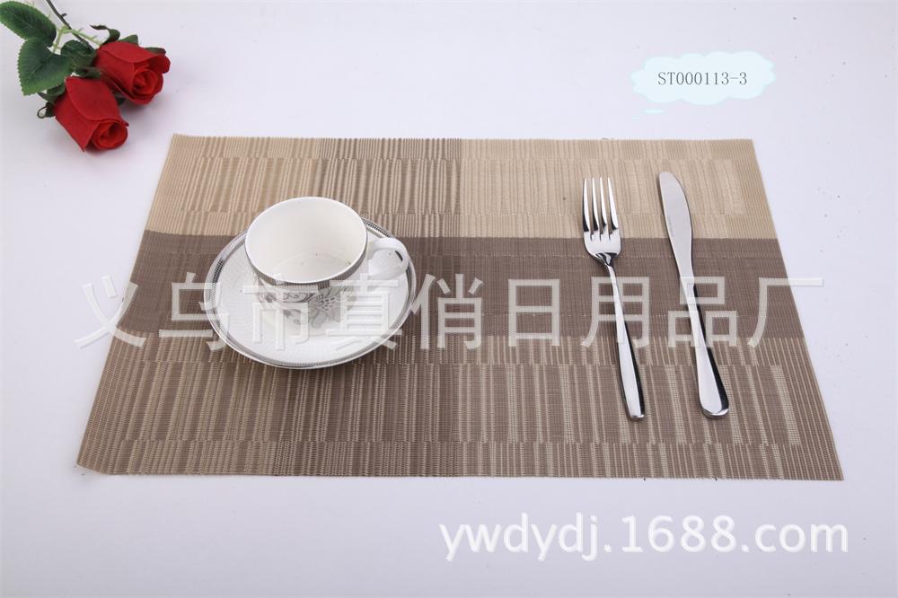 厂家直销竹节餐垫PVC特斯林餐垫多色可选酒店餐垫，高档餐厅餐垫