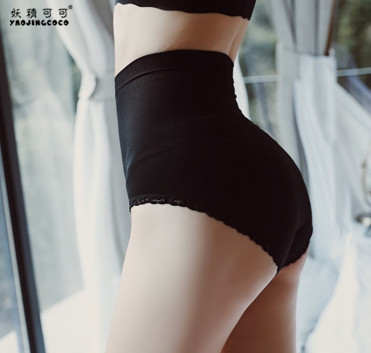 Authentic Fairy Cocoa hip-lifting pants, high-waisted belly cinching inner pants, seamless shaping triangle lace pants details Picture