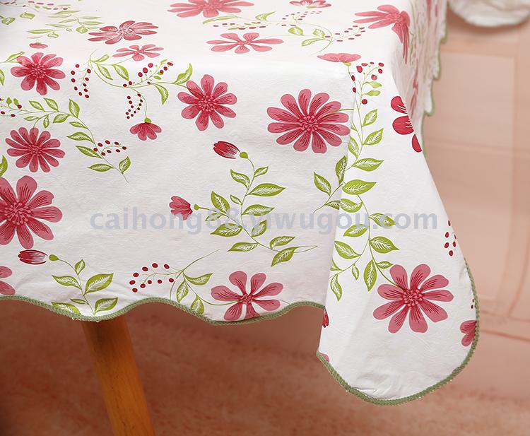 PEVA pastoral floral printed cotton tablecloth, waterproof and oil-resistant tablecloth, no-wash tablecloth Specification drawing