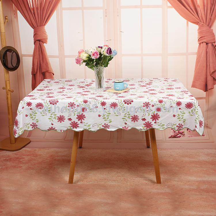 PEVA pastoral floral printed cotton tablecloth, waterproof and oil-resistant tablecloth, no-wash tablecloth thumbnail