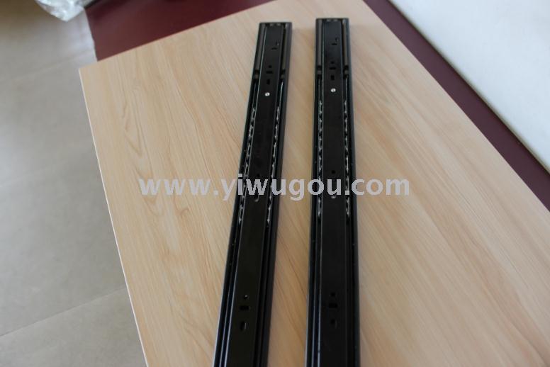 High-quality 45-wide three-section steel ball slide rails, three-section buffer tracks with dampers, factory direct sales Specification image