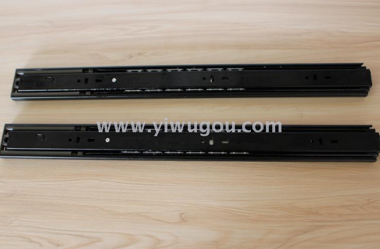 High-quality 45-wide three-section steel ball slide rails, three-section buffer tracks with dampers, factory direct sales