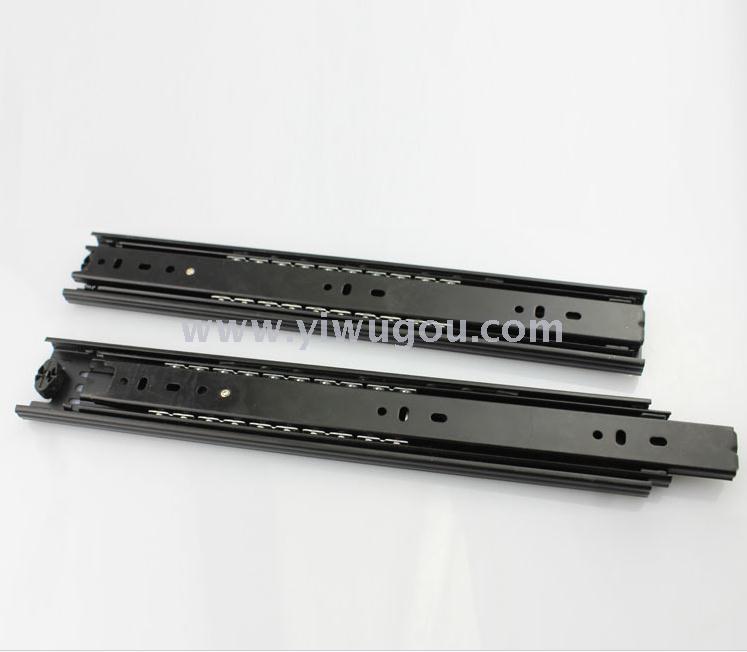 High-quality 45-wide three-section steel ball slide rails, three-section buffer tracks with dampers, factory direct sales Application Scenario