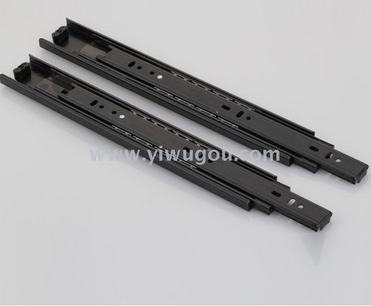 High-quality 45-wide three-section steel ball slide rails, three-section buffer tracks with dampers, factory direct sales Specification image