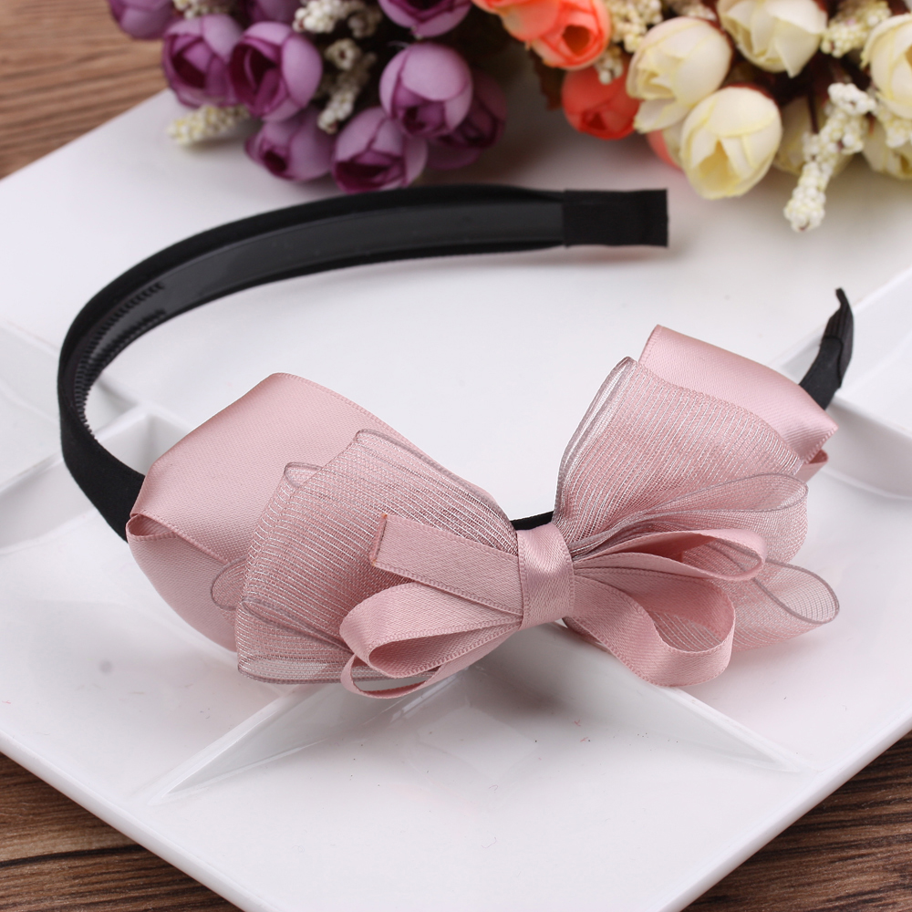 Korean fabric bow with teeth hair band, sweet Japanese and Korean pressed hair fine edge smooth head band, hair clip and head accessory Specification image