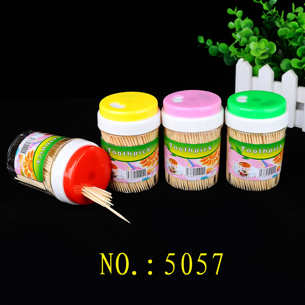 厂家日用品百货批发竹牙签旅行便携装牙签彩头双头牙签定制