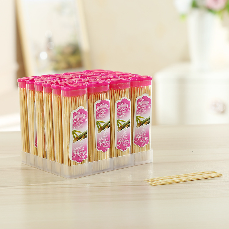 Disposable toothpick hotel household double-head fine toothpick box hygiene products picking bamboo stick manufacturers supply