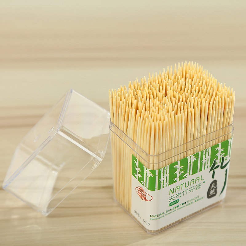 Department store disposable supplies canned bamboo toothpicks Environmental protection two thin bamboo disposable toothpicks wholesale manufacturers supply