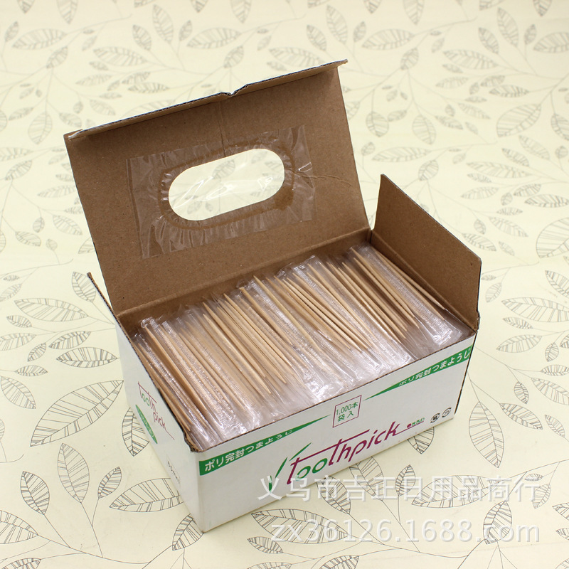 Single packaging hotel restaurant double-head toothpick disposable canister toothpick manufacturers wholesale daily necessities details Picture