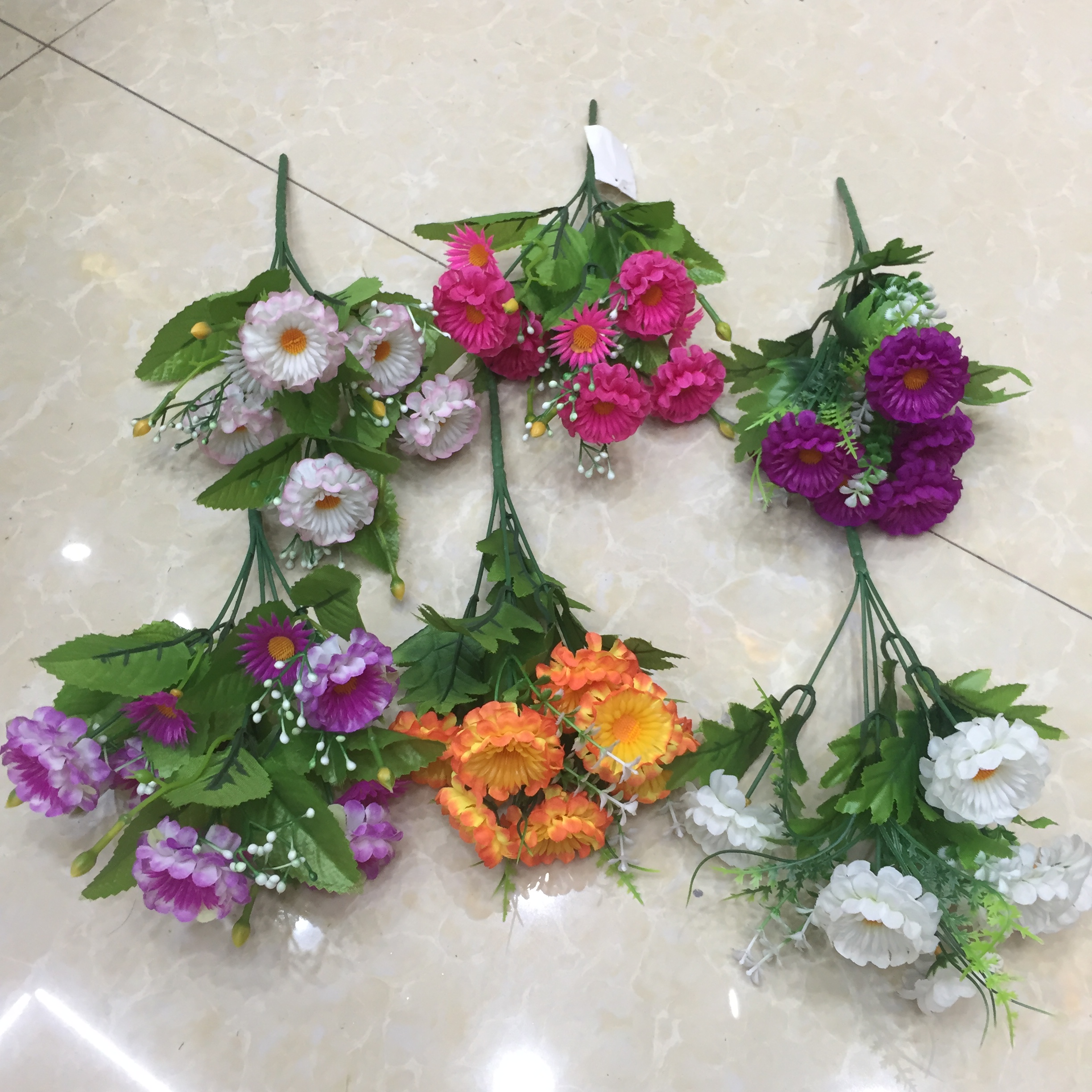 Five-forked flower core chrysanthemum artificial flower Specification image