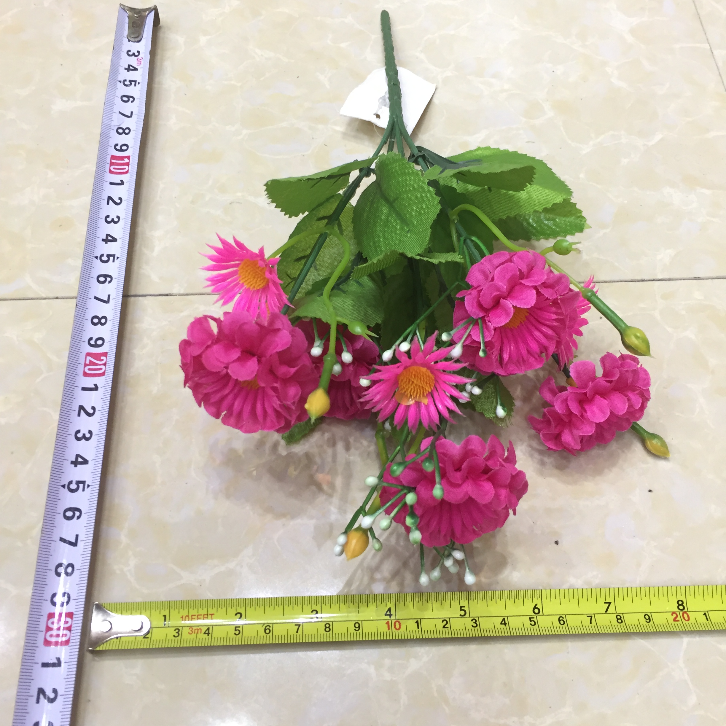 Five-forked flower core chrysanthemum artificial flower details Picture