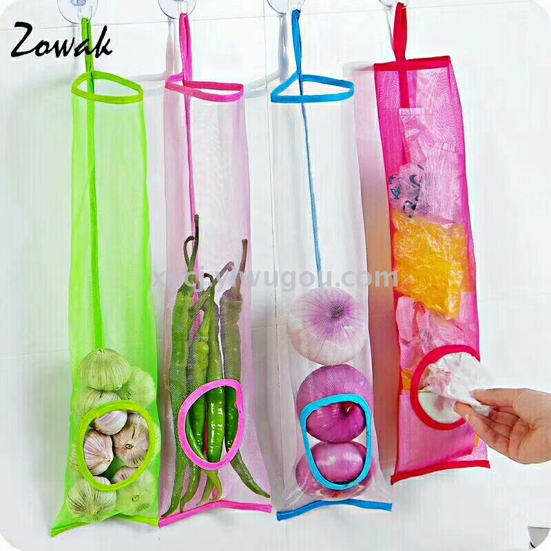 Fruit and vegetable mesh hanging bag garlic storage bag