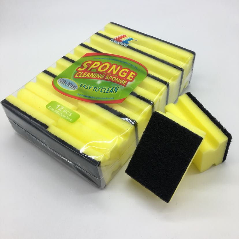 FR308-12P black I-shaped sponge scouring pad, sand-containing scouring pad for cleaning sponge blocks