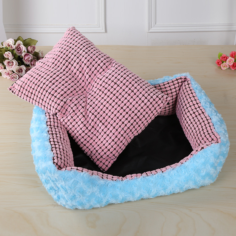 Creative and cute pet bed mat seat cushion three-piece set, comfortable Samoyed Husky dog bed mat factory direct sales Specification image