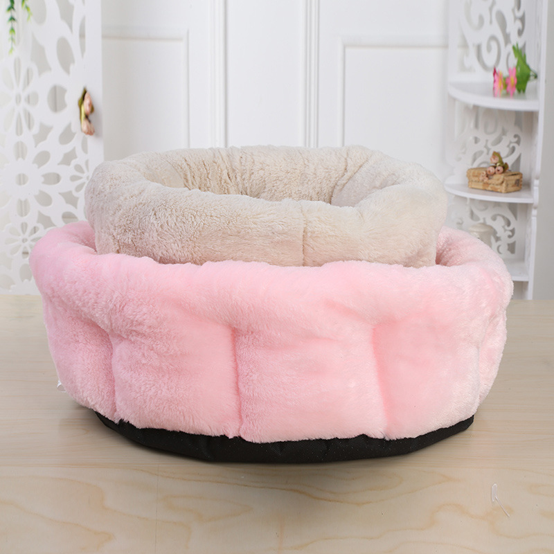 Creative and cute round pet supplies in stock: Three-piece set of dog pet bed pads, printed seat pads, and comfortable dog bed pads Specification image
