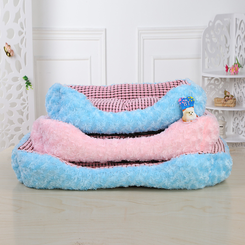 Creative and cute pet bed mat seat cushion three-piece set, comfortable Samoyed Husky dog bed mat factory direct sales details Picture