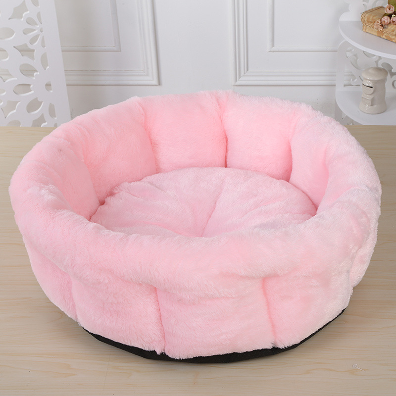 Creative and cute round pet supplies in stock: Three-piece set of dog pet bed pads, printed seat pads, and comfortable dog bed pads details Picture